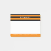 Oranje en zwarte ringbandstripes met aangepaste na post-it® notes (Voorkant)
