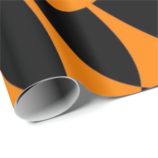 Oranje en zwarte schalen cadeaupapier (Rol Hoek)