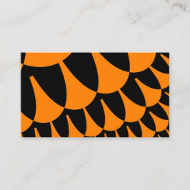 Oranje en zwarte schalen visitekaartje