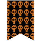 Oranje en zwarte Skulls en pompoenen Halloween Vlaggetjes (Tweede vlag)