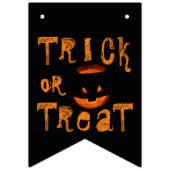 Oranje en zwarte Skulls en pompoenen Halloween Vlaggetjes (Eerste vlag)