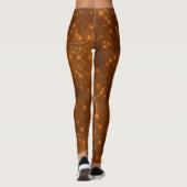 Oranje en zwarte Sparkle Halloween kostuum Leggings (Achterkant)