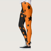 Oranje En Zwarte Star Leggings (Links)