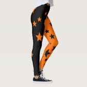 Oranje En Zwarte Star Leggings (Rechts)