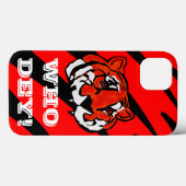 ORANJE EN ZWARTE STREPEN Case-Mate iPhone CASE (Achterkant (horizontaal))