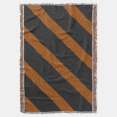 Oranje en zwarte strepen Glitter Deken (Voorkant Verticaal)