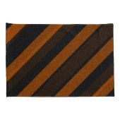 Oranje en zwarte strepen Glitter Kussensloop (Achterkant-Rechts)