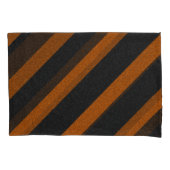 Oranje en zwarte strepen Glitter Kussensloop (Voorkant-Links)