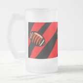 ORANJE EN ZWARTE STREPEN MATGLAS BIERPUL (Links)