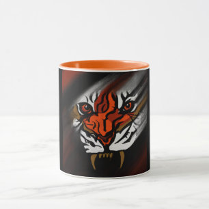 ORANJE EN ZWARTE STREPEN MOK