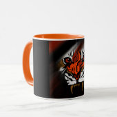 ORANJE EN ZWARTE STREPEN MOK (Voorkant links)