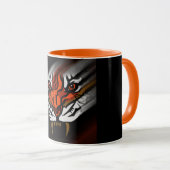 ORANJE EN ZWARTE STREPEN MOK (Voorkant rechts)