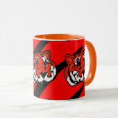 ORANJE EN ZWARTE STREPEN MOK (Voorkant rechts)