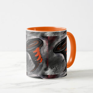 ORANJE EN ZWARTE STREPEN  MOK