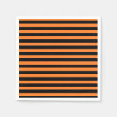 Oranje en zwarte strepen Papieren servetten (Voorkant)
