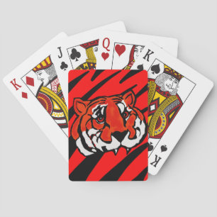 ORANJE EN ZWARTE STREPEN POKERKAARTEN