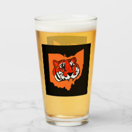 ORANJE EN ZWARTE STRIPEN GLAS