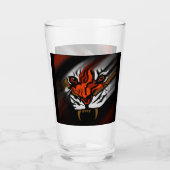 ORANJE EN ZWARTE STRIPEN GLAS (Voorkant)