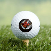 ORANJE EN ZWARTE STRIPEN GOLFBALLEN (Insitu Shirt)