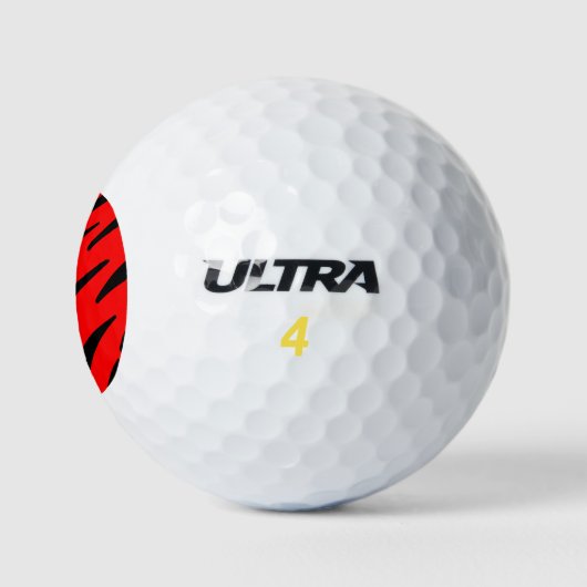 ORANJE EN ZWARTE STRIPEN GOLFBALLEN (Logo)