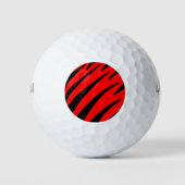 ORANJE EN ZWARTE STRIPEN GOLFBALLEN (Voorkant)