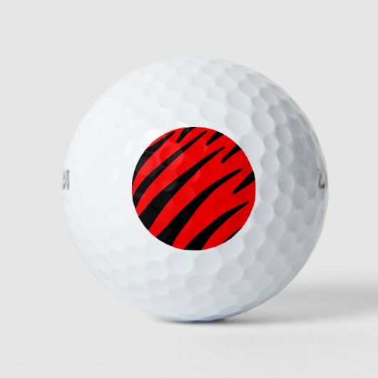 ORANJE EN ZWARTE STRIPEN GOLFBALLEN (Voorkant)