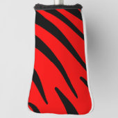 ORANJE EN ZWARTE STRIPEN GOLFHEADCOVER (Draai 90)