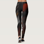 ORANJE EN ZWARTE STRIPEN LEGGINGS (Achterkant)