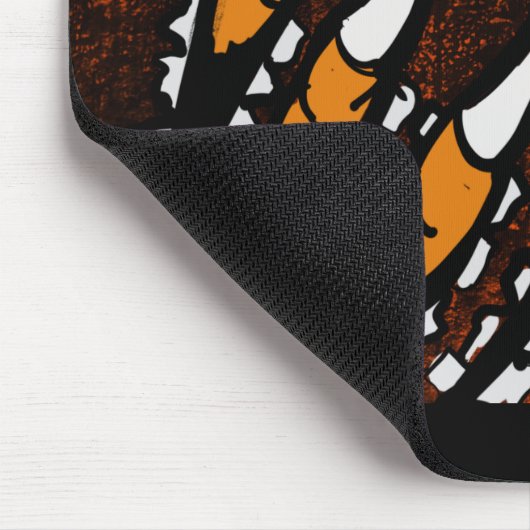 ORANJE EN ZWARTE STRIPEN MUISMAT (Hoek)