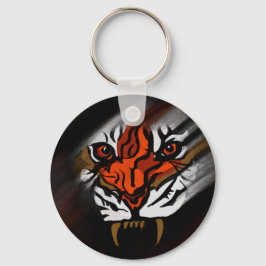 ORANJE EN ZWARTE STRIPEN SLEUTELHANGER