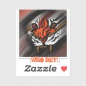 ORANJE EN ZWARTE STRIPEN STICKER (Vel)