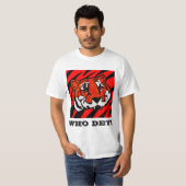 ORANJE EN ZWARTE STRIPEN T-SHIRT (Voorkant volledig)