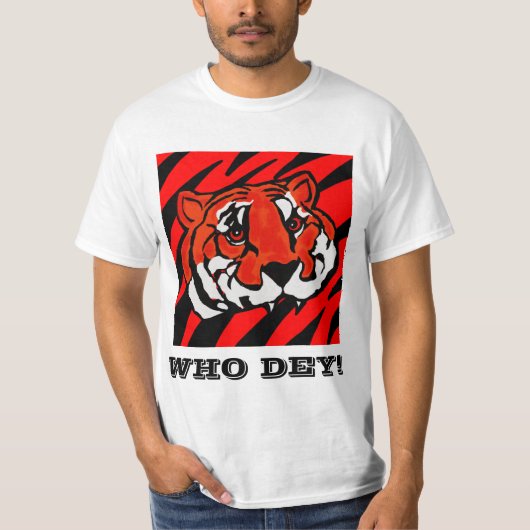 ORANJE EN ZWARTE STRIPEN T-SHIRT (Voorkant)