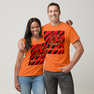ORANJE EN ZWARTE STRIPEN T-SHIRT