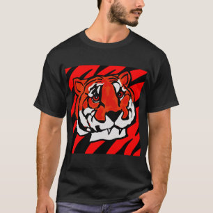 ORANJE EN ZWARTE STRIPEN T-SHIRT
