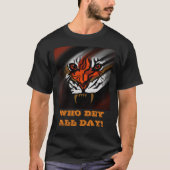 ORANJE EN ZWARTE STRIPEN T-SHIRT (Voorkant)