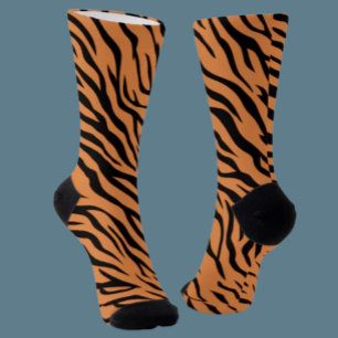 Oranje en zwarte Tiger Stripes Crew Sokken – Vet