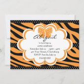 Oranje en zwarte tijgerafdrukken kaart (Voorkant)
