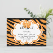 Oranje en zwarte tijgerafdrukken kaart (Staand voorkant)