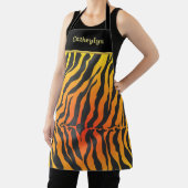 Oranje en zwarte tijgerstrepen schort (Insitu)