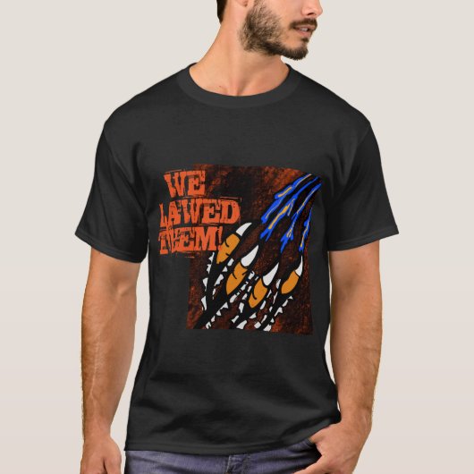 ORANJE EN ZWARTE WETTEN T-SHIRT (Voorkant)