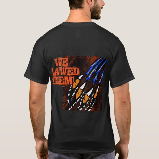 ORANJE EN ZWARTE WETTEN T-SHIRT (Achterkant)