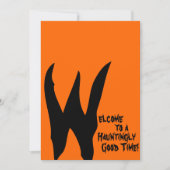 Oranje en zwarte woordspeling kaart (Voorkant)