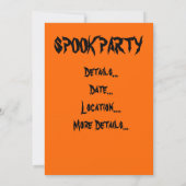 Oranje en zwarte woordspeling kaart (Achterkant)