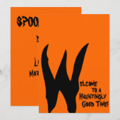 Oranje en zwarte woordspeling kaart (Voorkant / Achterkant)