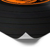 Oranje en zwarte Yin Yang Guitars Vinyl Graphic Poster (Hoek)