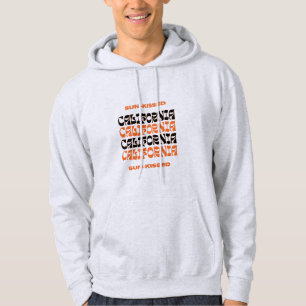 Oranje en Zwarte Zonnegekoesterde California Hoodi Hoodie