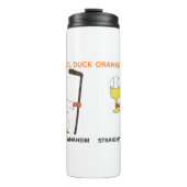 Oranje Engel Eend 24oz waterfles Thermosbeker (Voorkant)