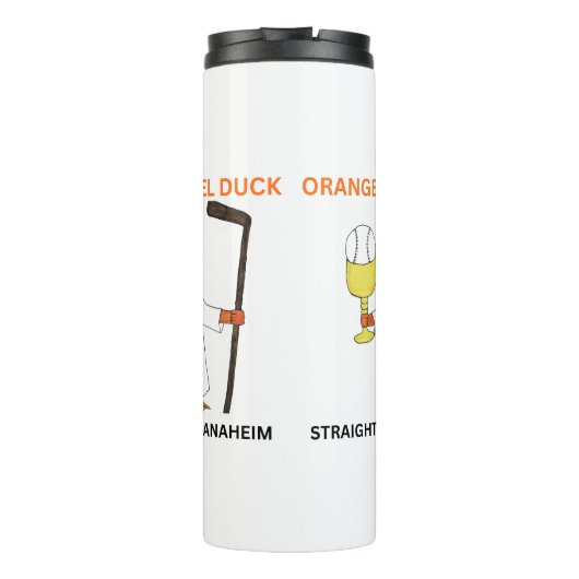Oranje Engel Eend 24oz waterfles Thermosbeker (Achterkant)