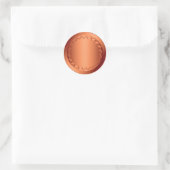 Oranje envelopzegel ronde sticker (Tas)